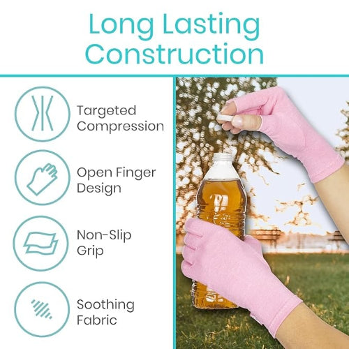 Vive Health Arthritis Gloves, X-Small, Pink