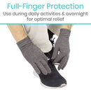 Vive Health Arthritis Compression Gloves, Full Finger, Gray X-Large for Pain and Swelling Relief