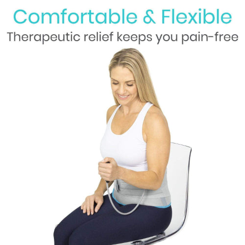 Vive Health Compression Back Ice Wrap With Pump, Dual Straps, 3 Splints