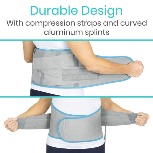 Vive Health Compression Back Ice Wrap With Pump, Dual Straps, 3 Splints