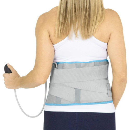 Vive Health Compression Back Ice Wrap With Pump, Dual Straps, 3 Splints