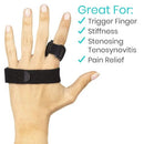 Vive Health Trigger Finger Splint Brace, Palm Strap, Rigid Aluminum, Fits for Any Finger