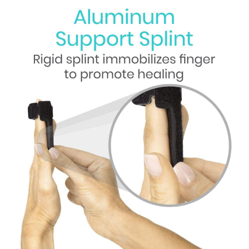Vive Health Trigger Finger Splint Brace, Palm Strap, Rigid Aluminum, Fits for Any Finger