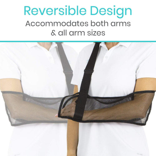 Vive Health Mesh Arm Sling, Removable Padding, Neck Strap, Machine Washable