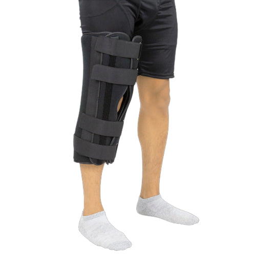 Vive Health 830 Tri-Panel Knee Immobilizer, 4 Rigid Splint, Padded Inserts, 10 Inches Length