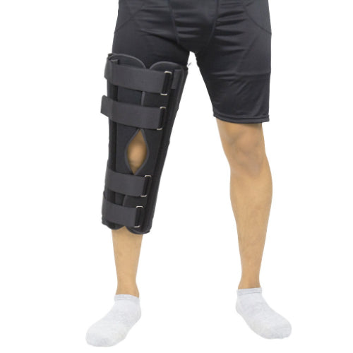 Vive Health 830 Tri-Panel Knee Immobilizer, 4 Rigid Splint, Padded Inserts, 24 Inches Length
