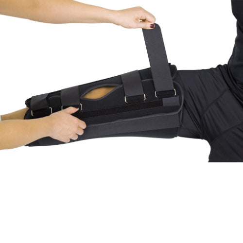 Vive Health 830 Tri-Panel Knee Immobilizer, 4 Rigid Splint, Padded Inserts, 24" Length