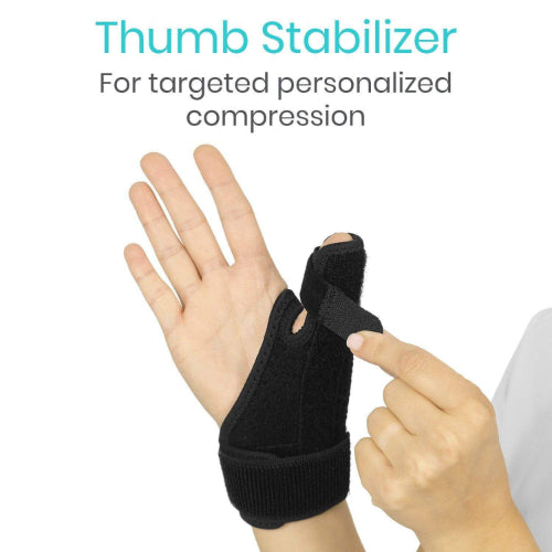 Vive Health Standard Thumb Brace, 2 Rigid Splints, Open Palm, Reversible