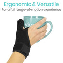 Vive Health Standard Thumb Brace, 2 Rigid Splints, Open Palm, Reversible