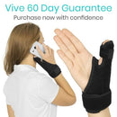 Vive Health Standard Thumb Brace, 2 Rigid Splints, Open Palm, Reversible