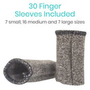 Vive Health Finger Sleeves, Soft Cotton Covers for Finger Protection and Support, 30 Pack