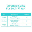 Vive Health Finger Sleeves, Soft Cotton Covers for Finger Protection and Support, 30 Pack