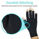 Vive Health Copper Arthritis Gloves, Open Finger Design and Compression Fit, Black, Small