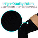 Vive Health Compression Knee Sleeves, Therapeutic Support for Knee Pain Relief, Small Black