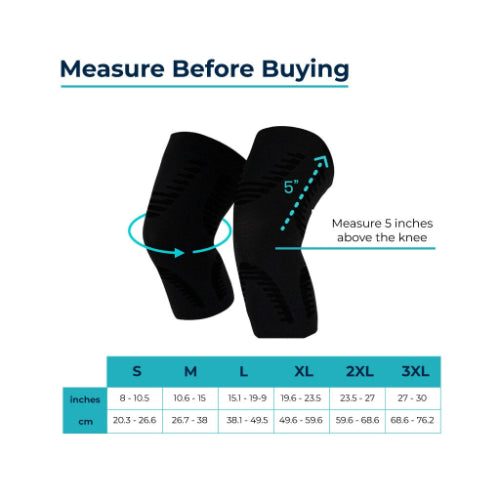 Vive Health Knee Sleeves, Black, X-Large