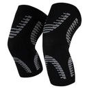 Vive Health Compression Knee Sleeves, Therapeutic Support for Knee Pain Relief, Small, Black with Gray