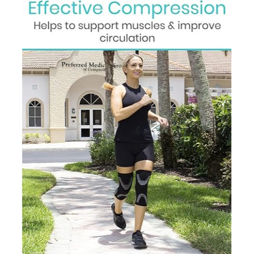 Vive Health Knee Sleeves, Black and Gray, Small
