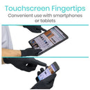Vive Health Copper Arthritis Gloves Full Finger for Pain Relief and Support, Small, Black Pair