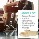 Vive Health Wrist Wraps, Adjustable Compression Support for Sprains and Tendonitis, 2 Pack, Beige