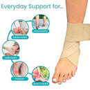 Vive Health Ankle Wraps with Open Heel, Reversible Compression Support for Plantar Fasciitis, Beige