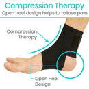Vive Health Ankle Wraps, Strap Heel Brace Stabilizer For Sprained Foot, Black, 2 Pack