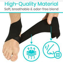 Vive Health Ankle Wraps, Strap Heel Brace Stabilizer For Sprained Foot, Black, 2 Pack
