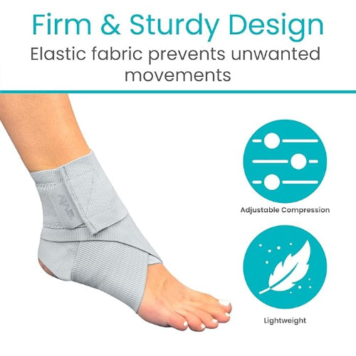 Vive Health Ankle Wraps, Gray, Pack of 2
