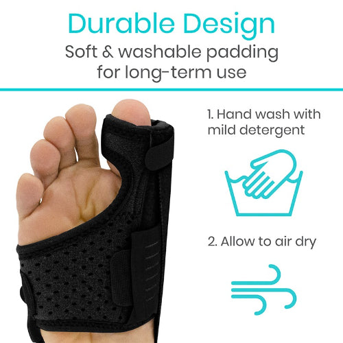 Vive Health Full Foot Bunion Splint, Black