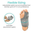 Vive Health Full Foot Bunion Splint, Foot Strap for Big Toe Alignment and Pain Relief, Gray