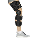 Vive Health ROM Knee Brace in Black, featuring adjustable support for stability and recovery after injury or surgery, Moovkart
