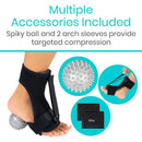 Vive Health Dorsal Night Splint, Malleable Aluminum, Spike Massage Ball, Black