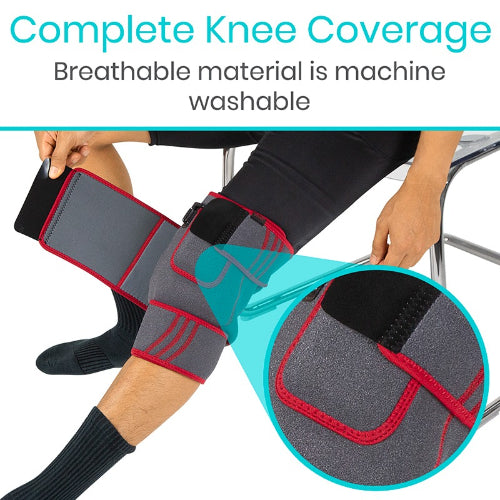 Vive Health Heated Massaging Knee Brace, Hot Or Cold Therapy, One Size Fits