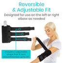 Vive Health Stabilizing Elbow Brace, 2 Removable Splints, 3 Straps with Sleeve