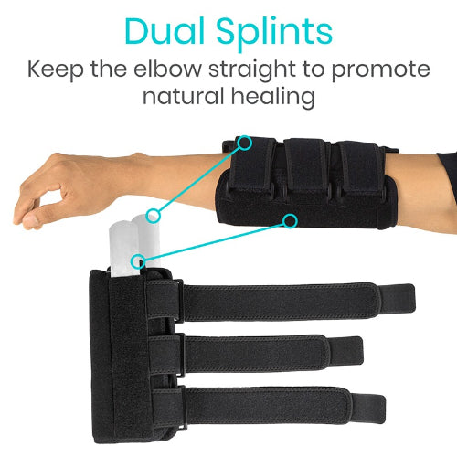Vive Health Stabilizing Elbow Brace, 2 Removable Splints, 3 Straps with Sleeve