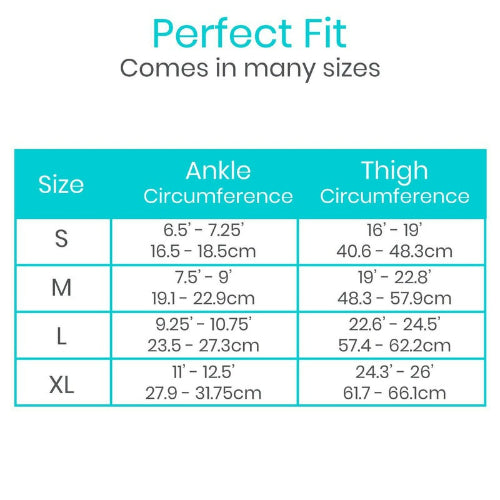 Vive Health Thigh-High Compression Stockings, Large, Beige