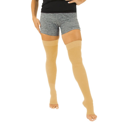 Vive Health Thigh-High Compression Stockings, Small, Beige
