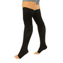 Vive Health Thigh High Compression Stockings, Circulation Support for Swelling, Small, Black
