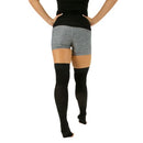 Vive Health Thigh High Compression Stockings, Circulation Support for Swelling, Small, Black