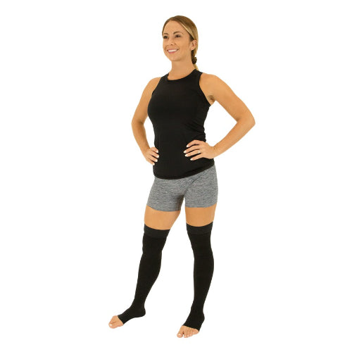 Vive Health Thigh-High Compression Stockings, X-Large, Black
