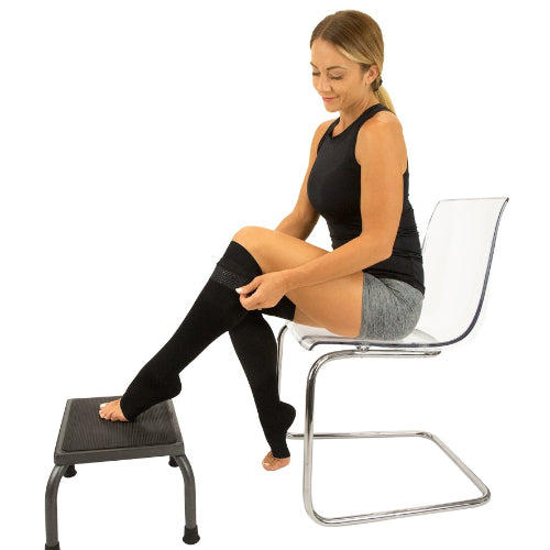 Vive Health Thigh-High Compression Stockings, X-Large, Black