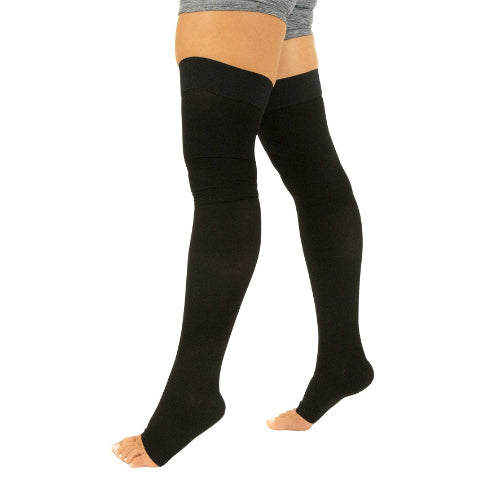 Vive Health Thigh-High Compression Stockings, X-Large, Black