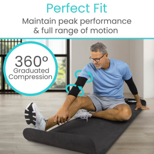 Vive Health Elbow Compression Sleeve Black, Large
