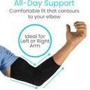 Vive Health Elbow Compression Sleeve for Tendon Support and Joint Relief, Large Black