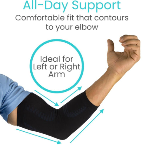 Vive Health Elbow Compression Sleeve Black, Large