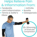 Vive Health Elbow Compression Sleeve for Tendon Support and Joint Relief, Large Black