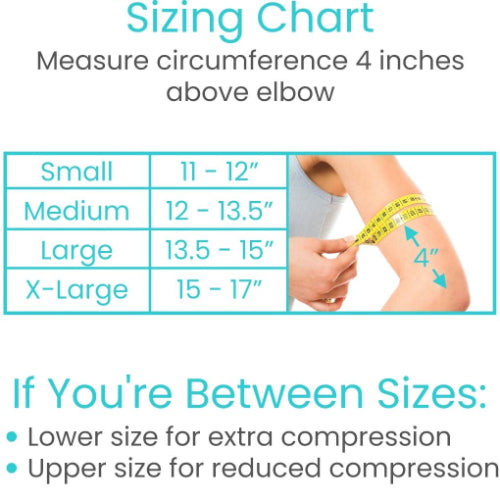 Vive Health Elbow Compression Sleeve Black, Large