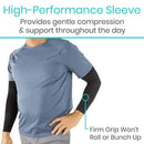 Vive Health Arm Compression Sleeve for Muscle Support and Circulation Boost, Large Black