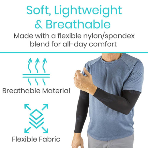 Vive Health Arm Compression Sleeve Black, Small