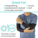Vive Health Arm Compression Sleeve for Muscle Support and Circulation Boost, Small, Black