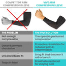 Vive Health Arm Compression Sleeve for Muscle Support and Circulation Boost, Small, Black